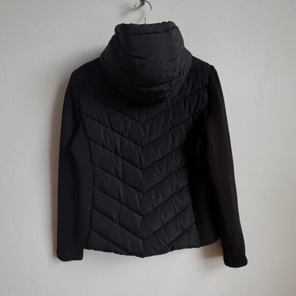 ZARA Combination Puffer Jacket Black - Picture 2 of 12